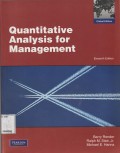QUANTITATIVE ANALYSIS FOR MANAGEMENT